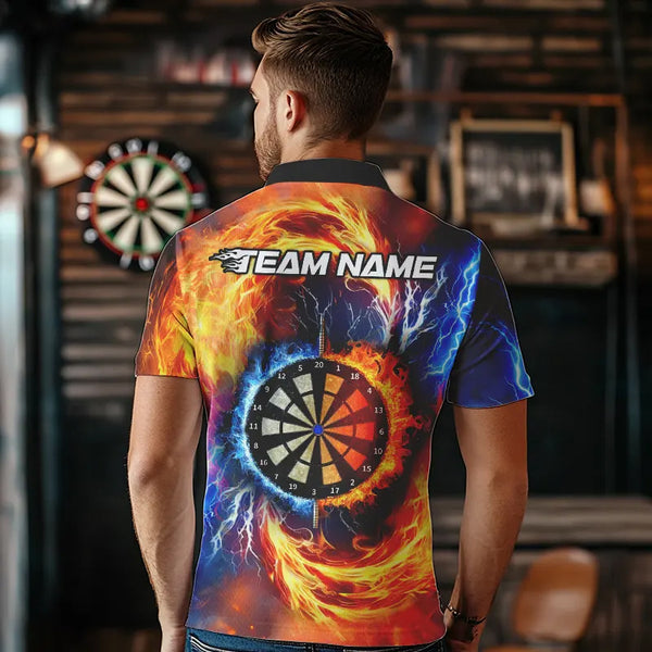 Personalized Water Fire Dart Shirt With Pocket Option For Men, Darts Jersey TDM3510