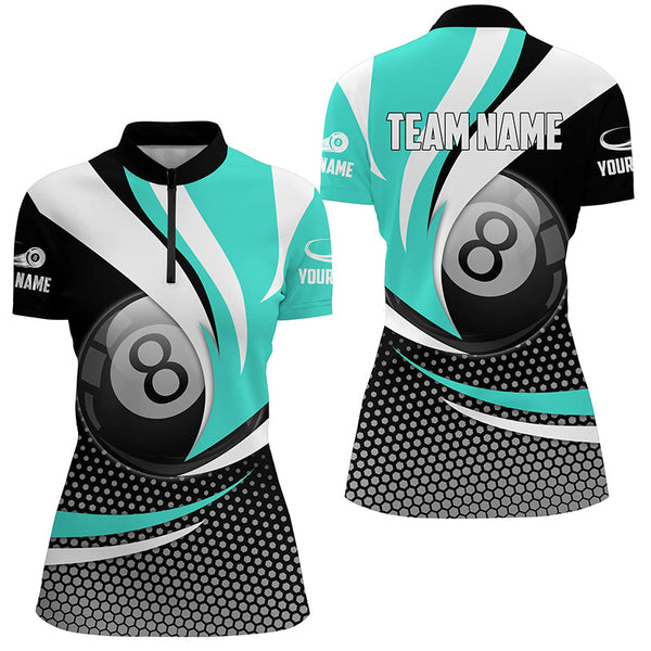 Personalized 8 Ball Billiard Turquoise Version 3D Shirts For Women Best Custom Gifts For Pooler TDM1543