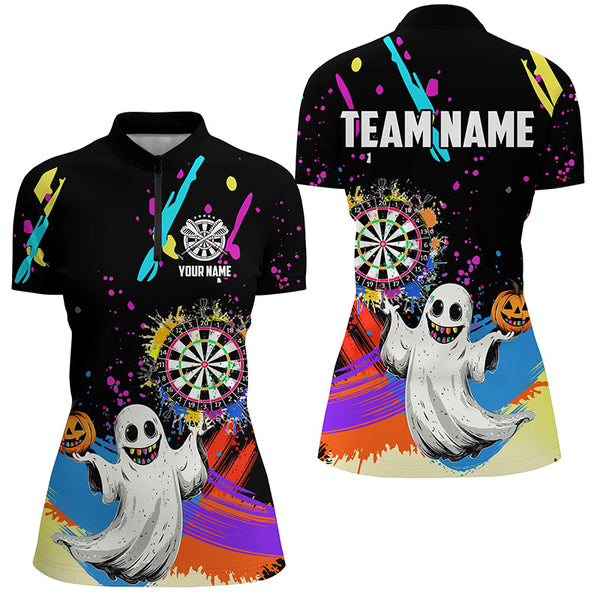 Colorful Dartboard Funny Ghostly Custom Halloween Darts Shirt For Women Halloween Darts Gifts TDM2655