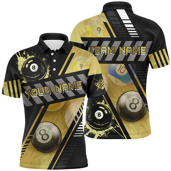 Personalized Multi-Color Billiard Tournament Sport Shirts, Billiard Balls Team Jerseys For Men TDM1750
