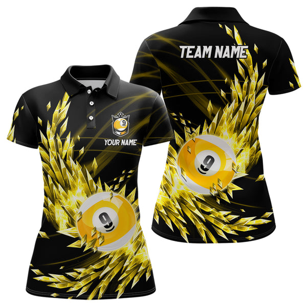 3D Yellow Frozen Ice Women Billiard Shirts Personalized 9 Ball Pool Billiard Attire Jerseys TDM1774