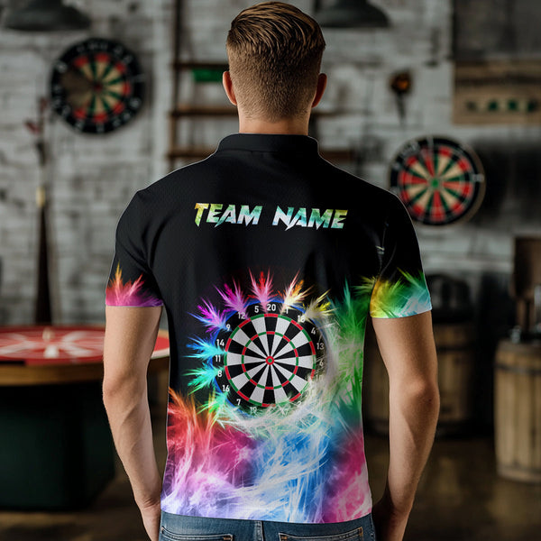 Icy Colorful Light Mens Darts Polo & Quarter Zip Shirts Custom Dart Shirts For Team Darts Jerseys TDM3283