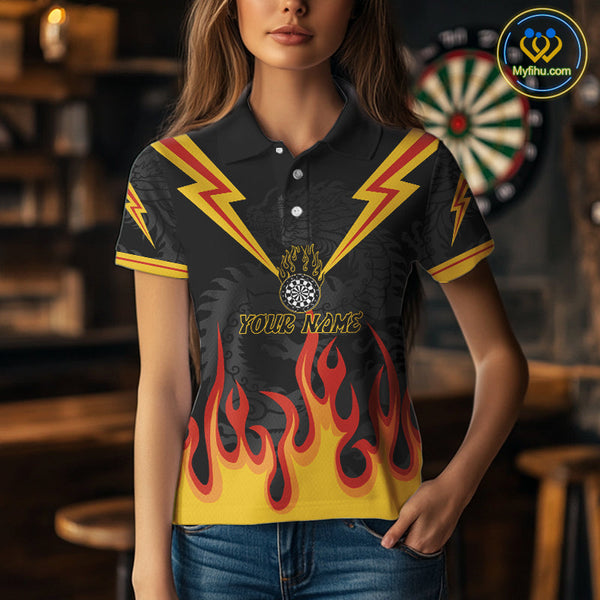 Custom Fame Dartboard Dart Polo Shirts For Women, Dart Team Jerseys NYN0234