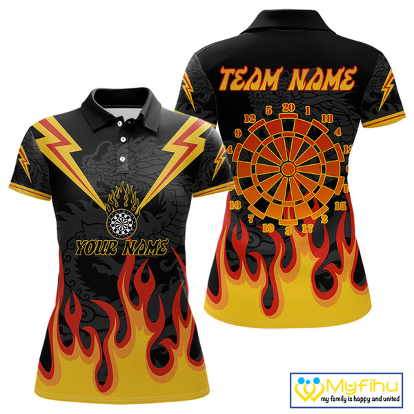 Custom Fame Dartboard Dart Polo Shirts For Women, Dart Team Jerseys NYN0234