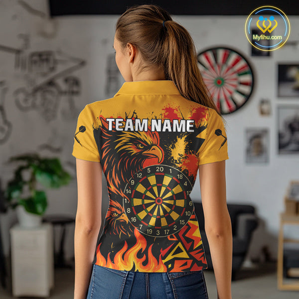 Custom Flame Eagle Dart Jerseys, Dart Polo Shirt For Women, Team Uniform NYN0399