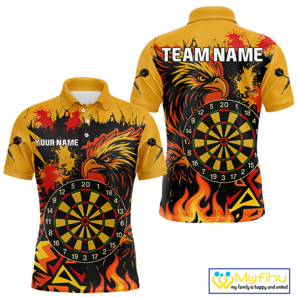 Custom Flame Eagle Dart Jerseys, Dart Polo Shirt For Men, Team Uniform NYN0399
