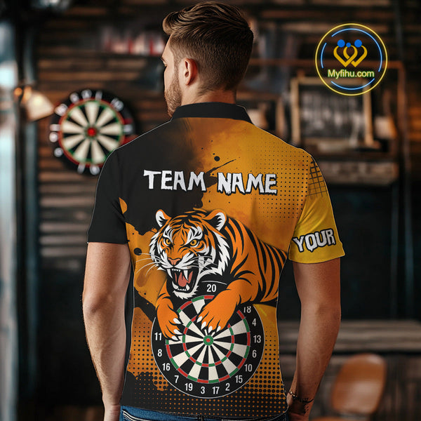 Custom Tiger Dart Team Polo Shirts For Men, Tiger Dart League Shirts NYN0336