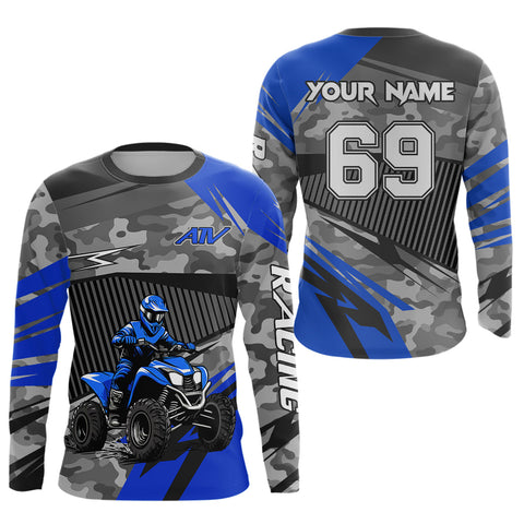 ATV Quad Bike Jersey Blue ATV Racing Shirt For Men Kid Women ATV Quad Shirt MX84