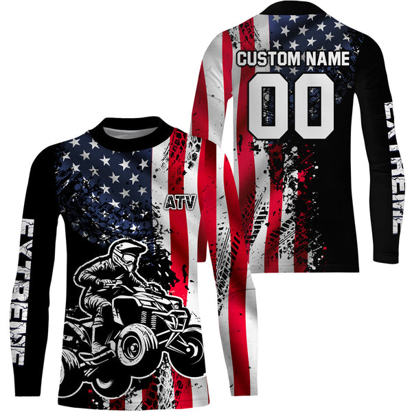 ATV Quad Bike Jersey ATV Racing Shirt Men Kid Women US Flag ATV Quad Shirt MX83