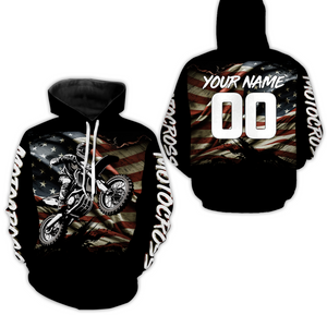 Motocross Hoodie For Biker US Motorcycle Hoodie Men Women Patriotic Dirt Bike Hoodie MH10