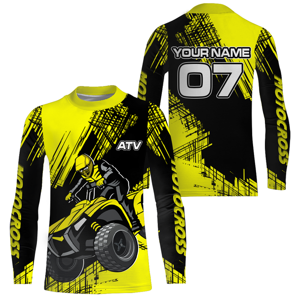 ATV Racing Jersey Yellow Custom ATV Jersey For Youth Men Women ATV Quad Bike Shirt MX99