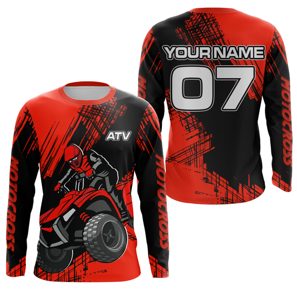 ATV Racing Jersey Red Custom ATV Jersey For Youth Men Women ATV Quad Bike Shirt MX99