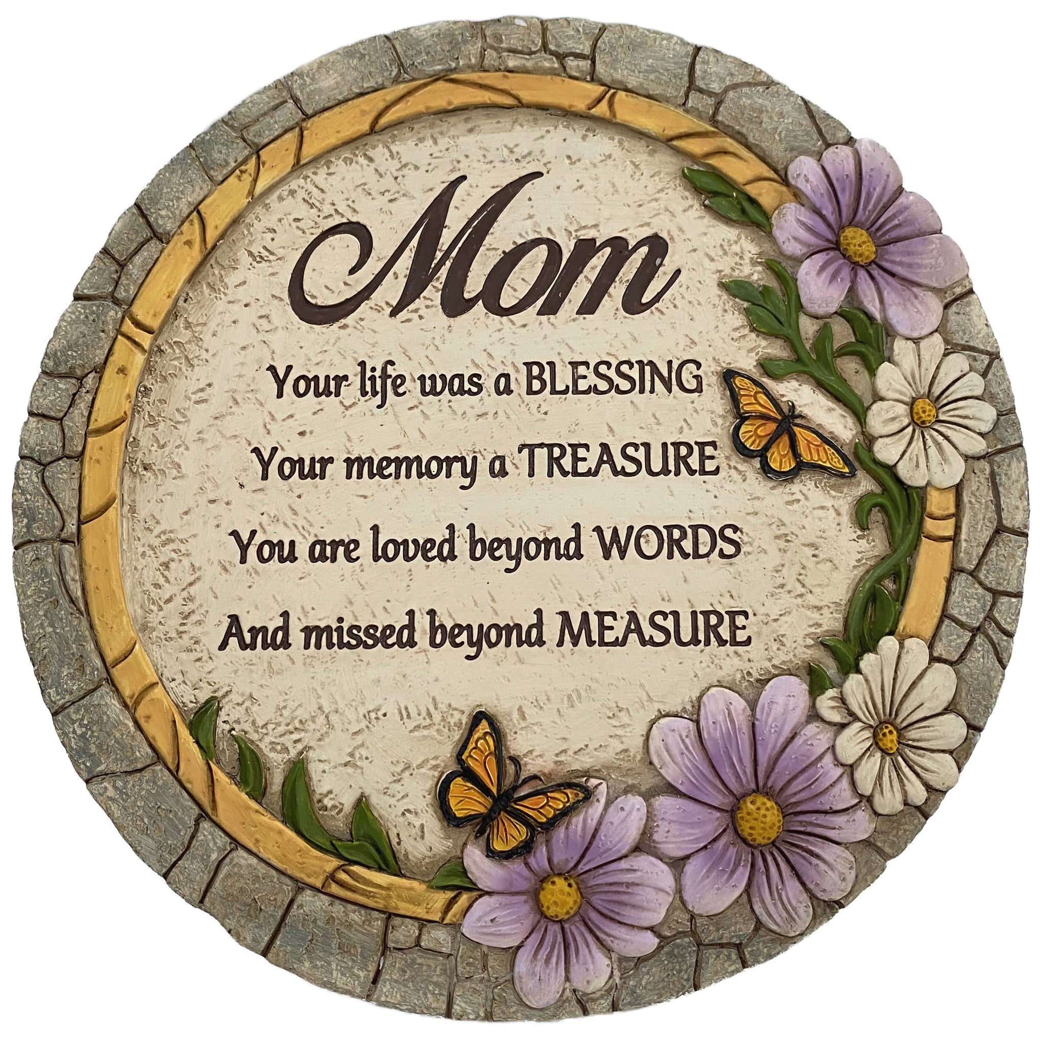 Mom Garden Memorial Stones Sympathy Gift for Loss of Mom Mother Day in Heaven Stepping Stone TNS7