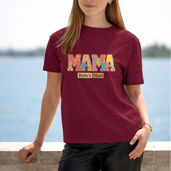 Dog Mama Custom Dog's Name Vintage T-shirt for humans, Personalized Gift for Dog Mom FSD4812