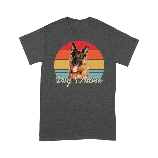 Personalized Dog Shirt with Vintage Portrait - Customize Your Dog Photo/Name Shirt in Retro Style T-Shirt