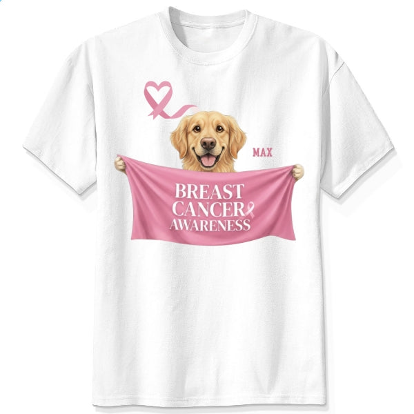 Breast Cancer Awareness Custom Personalized Cute Dogs Unisex T-shirt FSDM34