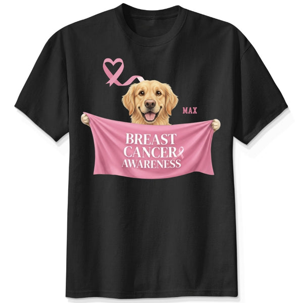 Breast Cancer Awareness Custom Personalized Cute Dogs Unisex T-shirt FSDM34