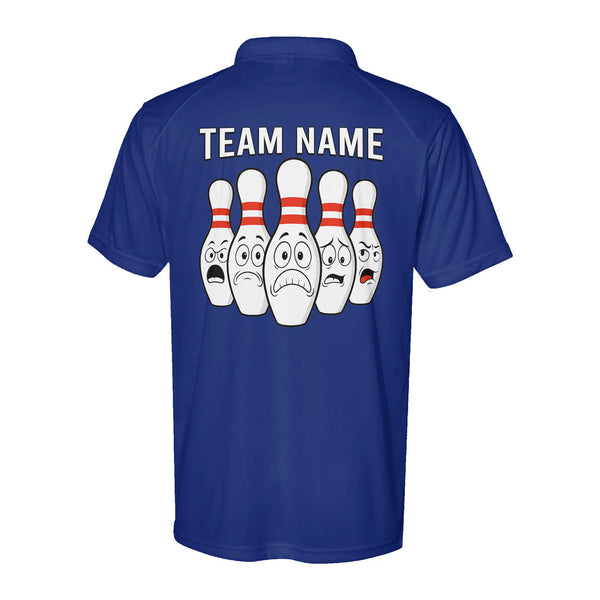 Funny Bowling Pins Performance Polo Shirts, Bowling Team league Jerseys D03 NQS9884
