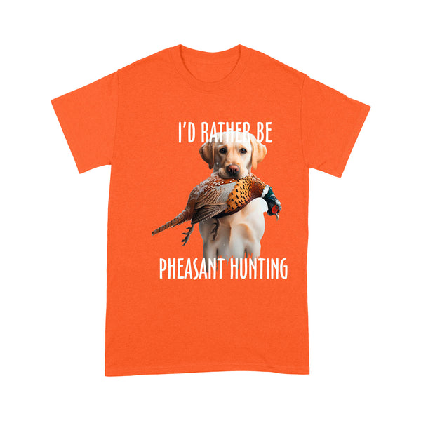 Yellow Labrador Dog Pheasant Hunting T-shirt FSD4589 D02