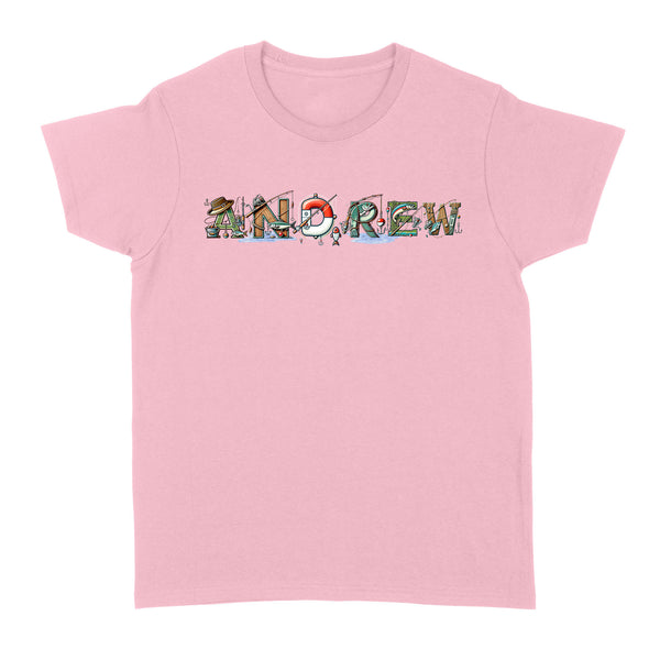 Personalized custom name fishing shirt for fisherman Women's T-shirt