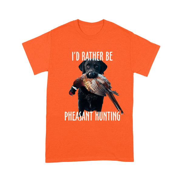 Black Labrador Retriever Pheasant Hunting T-shirt FSD4585 D02