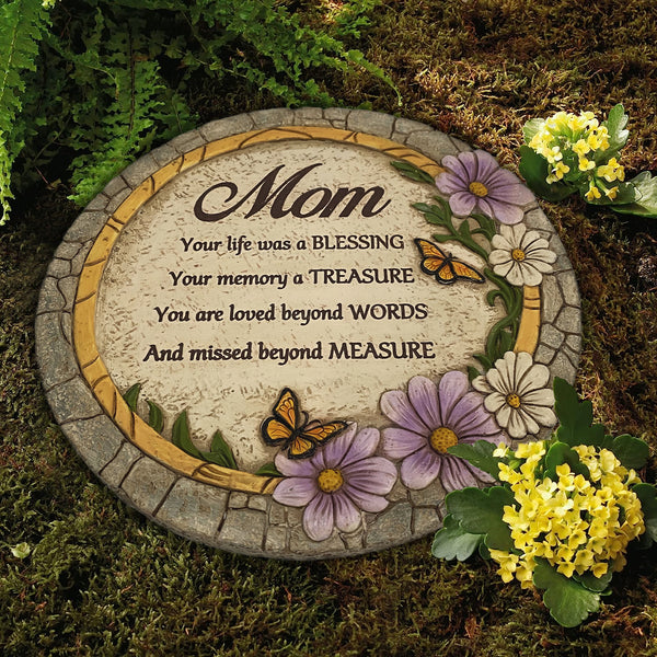 Mom Garden Memorial Stones Sympathy Gift for Loss of Mom Mother Day in Heaven Stepping Stone TNS7