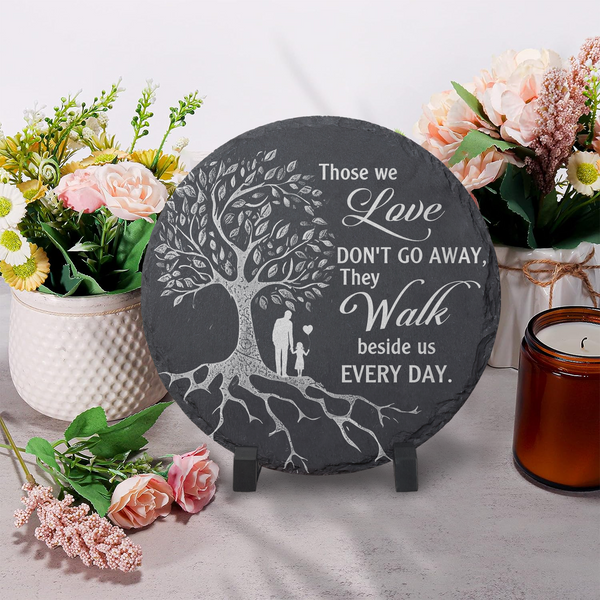 Dad Memorial Stone gifts for Daughter, Memorial gifts for Loss of Father Garden Stones Dad Plaque TNA3