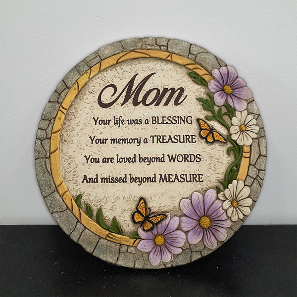 Mom Garden Memorial Stones Sympathy Gift for Loss of Mom Mother Day in Heaven Stepping Stone TNS7