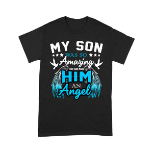 Memorial T-shirt| Son Remembrance Shirt| In Loving Memory| God Made My Son An Angel| Memorial Gifts for Loss of Son| NTS136 Myfihu