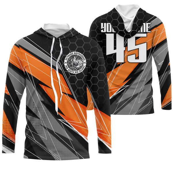 Orange custom motocross jersey UPF30+ dirt bike MX racing jersey adult&kid off-road motorcycle| NMS872