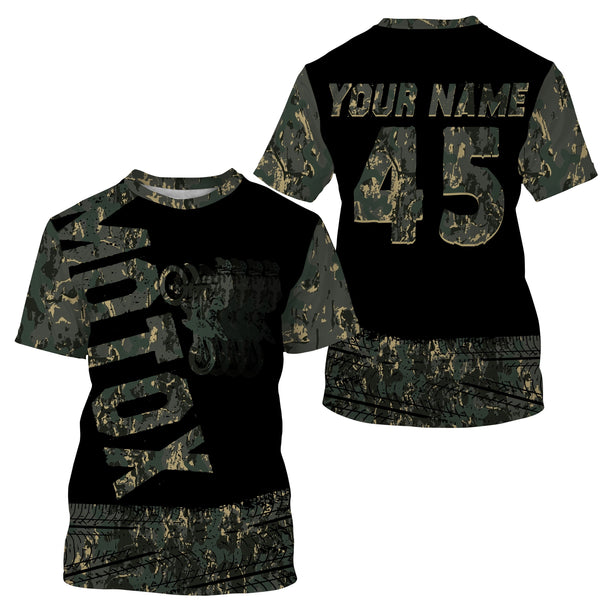 Kid&Adult custom camo motocross jersey UPF30+ MotoX racing dirt bike off-road motorcycle racewear| NMS938