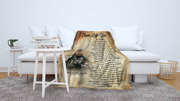 I Never Left You memorial blanket personalized picture fleece/sherpa throw remembrance sympathy gift N2528