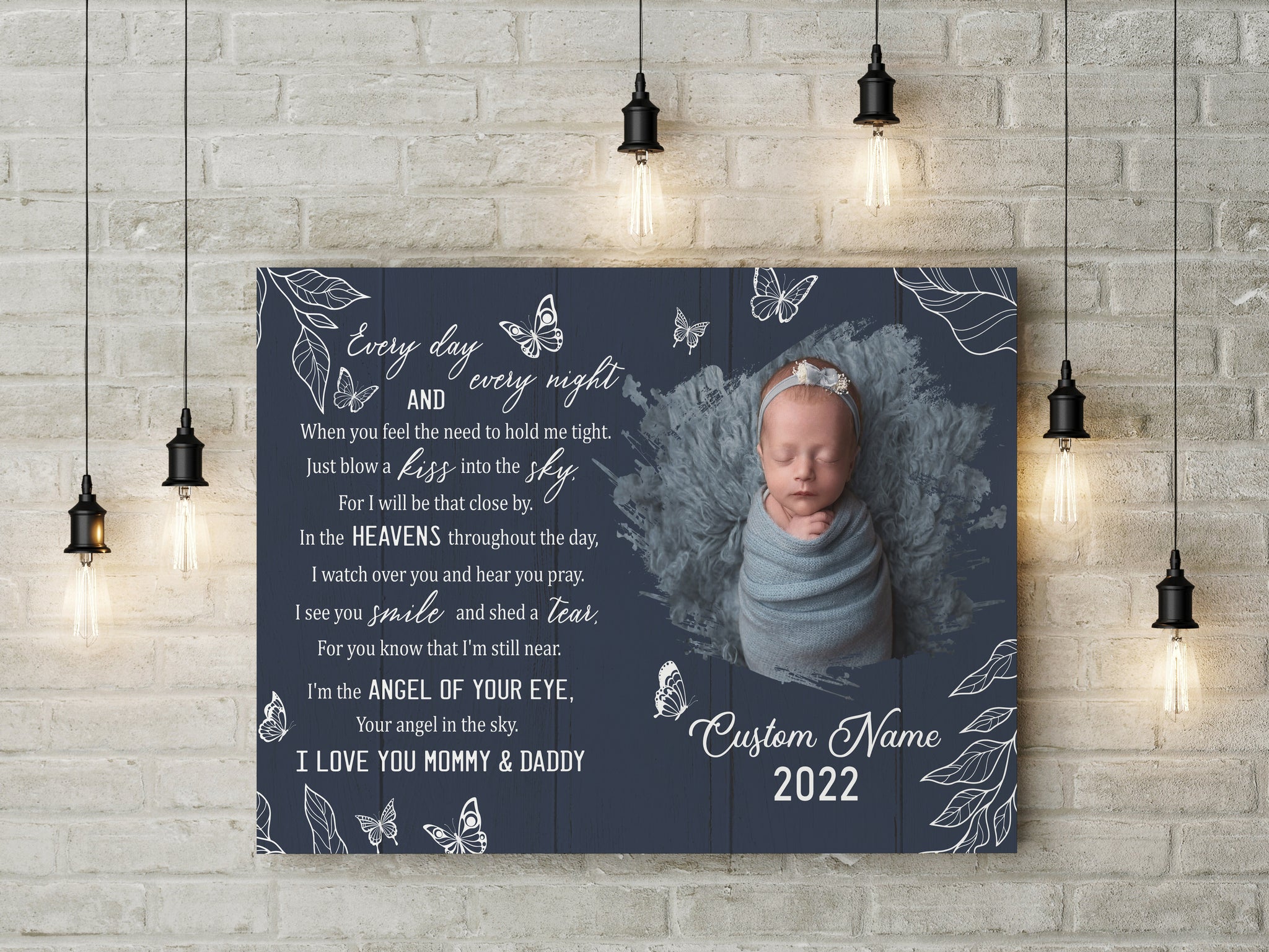 Baby Personalized Memorial Gifts for Loss of Baby, Loss of Child, Remembrance Sympathy Gift - VTQ139