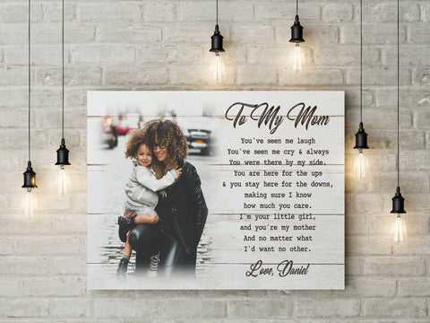 Personalized Mom Canvas - Daughter&Mother Custom Canvas Mother's Day Gift, Thoughtful Gift from Daughter N2462