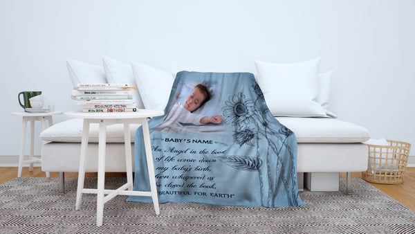 Baby Memorial Blanket Personalized Sympathy Gifts for Loss of Baby, Loss of Child, Child Loss Memorial Gifts VTQ115