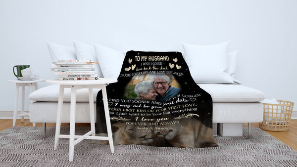 Personalized To My Husband Blanket| Lion  I Love You Forever and Always| Couple Blanket | Couple Gifts for Christmas, Anniversary,  Valentine| Cool Gifts for Him| Blanket for  Husband BP45Myfihu