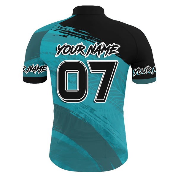 Lets ride Custom Men Cycling Jersey racing blue grunge shirt mountain biking gear Cycling gift idea| SLC02