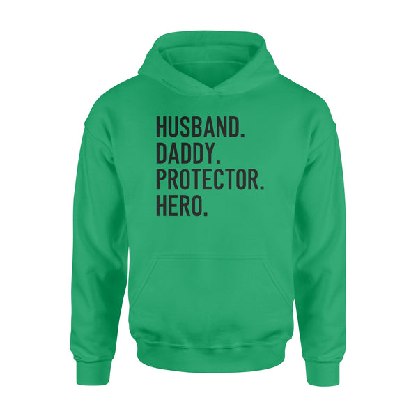 Funny Shirt for Men, gift for husband, Husband. Daddy. Protector. Hero., Valentines Day Gift for him D07 NQS1300 - Standard Hoodie