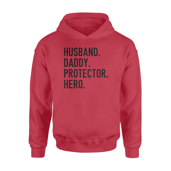 Funny Shirt for Men, gift for husband, Husband. Daddy. Protector. Hero., Valentines Day Gift for him D07 NQS1300 - Standard Hoodie