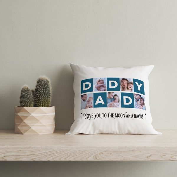 Daddy Personalized Pillow (Insert Included) Custom Photo Collage Pillow Father's Day Gift1-side Print| NPL45