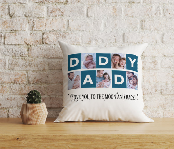 Daddy Personalized Pillow (Insert Included) Custom Photo Collage Pillow Father's Day Gift1-side Print| NPL45
