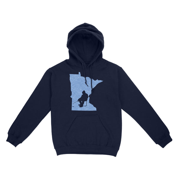 Minnesota Ice Fishing Shirts, Winter Fishing Minnesota State Love Fishing Hoodie - FSD2927 D06