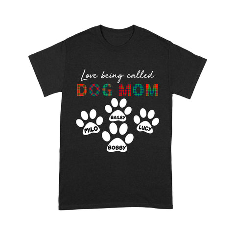 Dog Mom T-shirt Custom Dogs Names, Cute Shirt for Dog Lovers, Dog Owners, Mothers Day Gift for Dog Mom| NTS212M