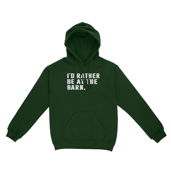 I'd Rather Be At The Barn, Country Girl Shirt, Gift For Horse Owner, Horse Trainer, Country Farm Girl Shirt D02 NQS2803 - Standard Hoodie