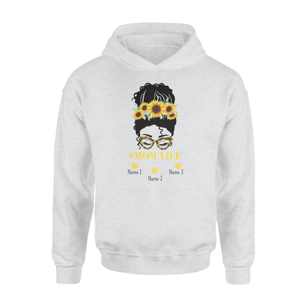 Beautiful mom life shirt sunflower customize name kids, mother's day shirt ideas D06 NQS1540 - Standard Hoodie