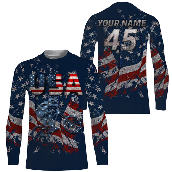 American BMX racing cycling jersey Custom UPF30+ MTB riding shirt Adult&Kid extreme enduro racewear| SLC69