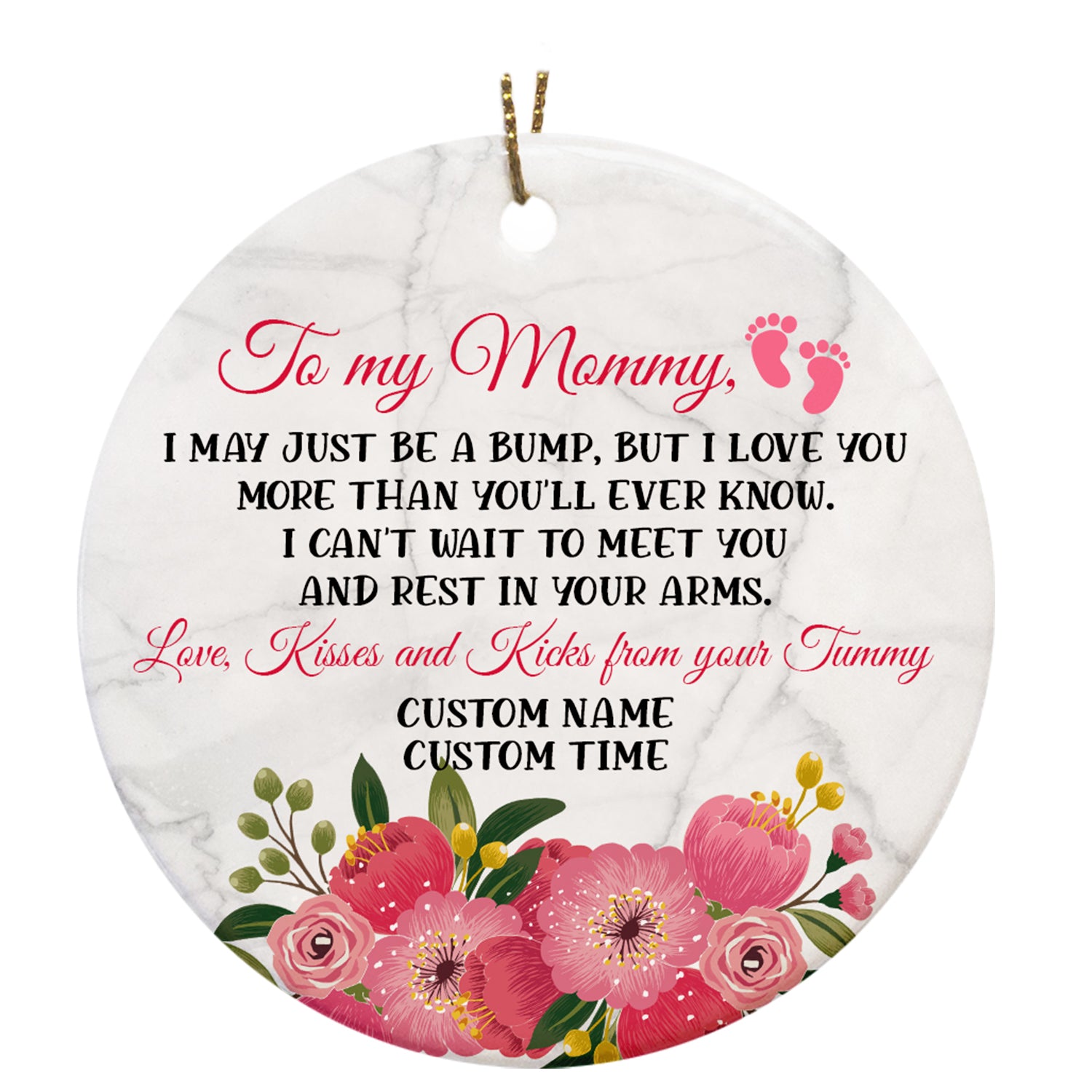 New Mom Ornament| To My Mommy - Gift for Mommy To Be, Expecting Mother on First Mother's Day| JOR121