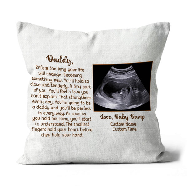 Personalized Pillow for New Dad| First Father's Day Gift for Husband, Dad To Be, 1st Time Dad| JPL95