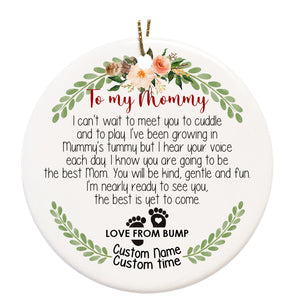 New Mom Ornament from Baby Bump, Gift for Mom To Be, New Mom, Expecting Mother| First Mother's Day Gift JOR118