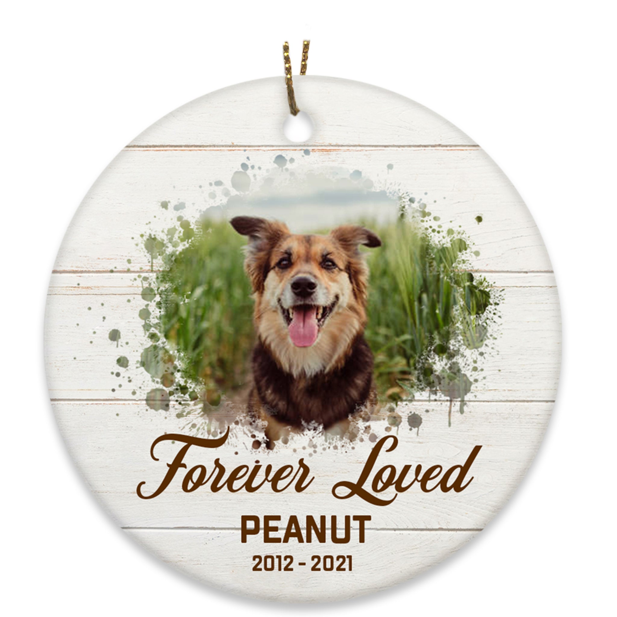 Pet Memorial Ornament - Forever Loved, Pet Loss Ornament, Custom Remembrance for Loss of Dog, Loss of Cat, Sympathy Gift for Dog Owners| NOM112